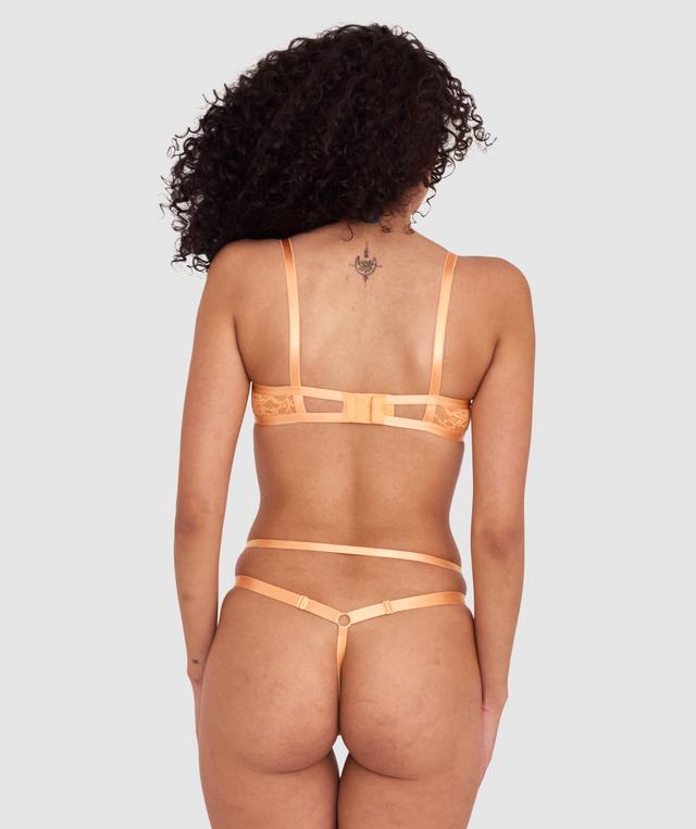 Night Games Peachy Cheeks Underwire & String Set - Orange