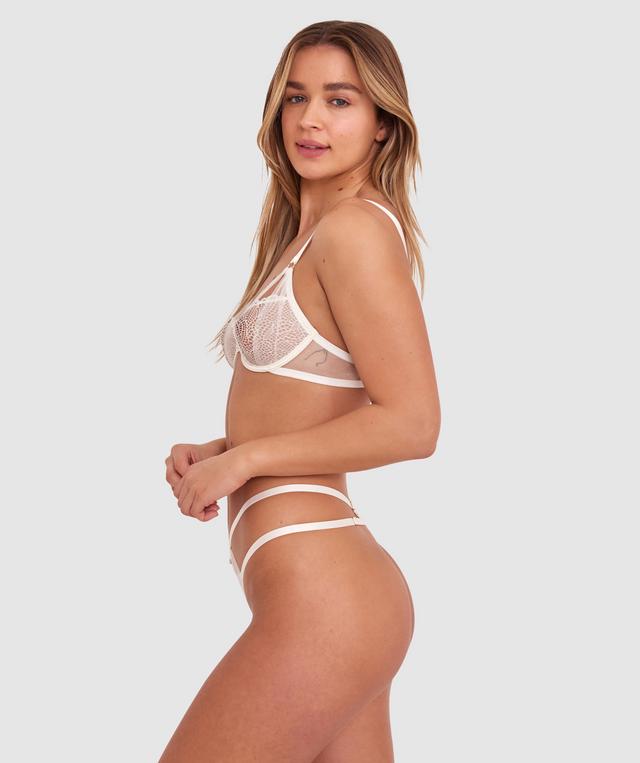 Night Games Pearl Next Door Underwire & String Set - Ivory