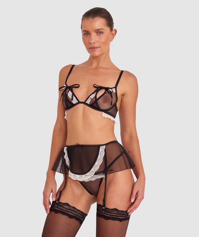 Night Games Pristine Suspender - Black/Ivory