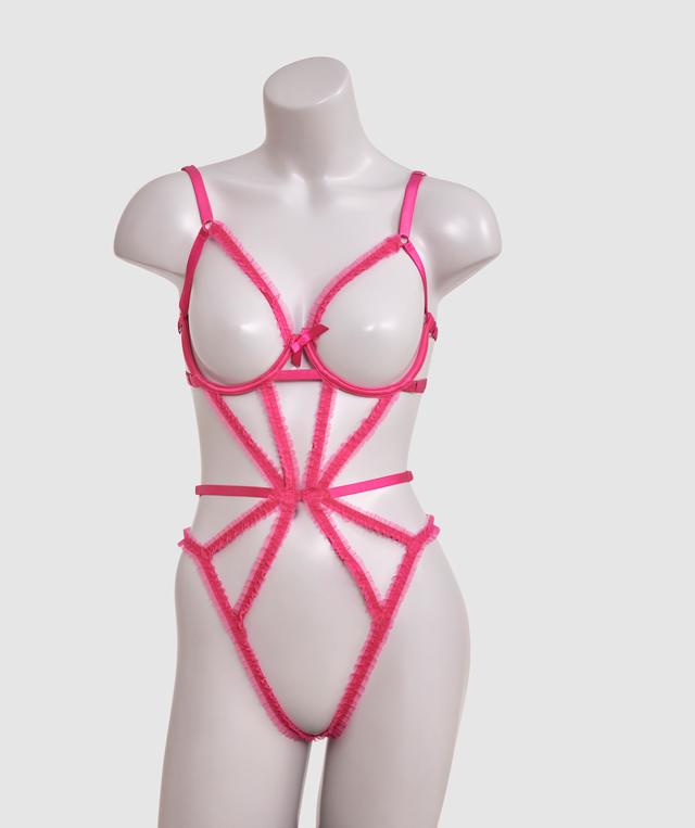 Night Games Prom Queen Bedroom Bodysuit - Pink