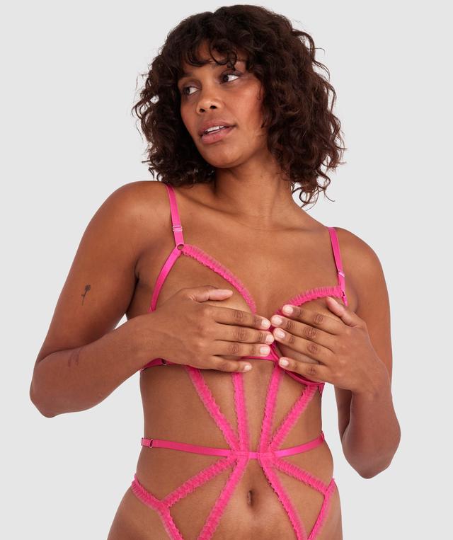 Night Games Prom Queen Bedroom Bodysuit - Pink