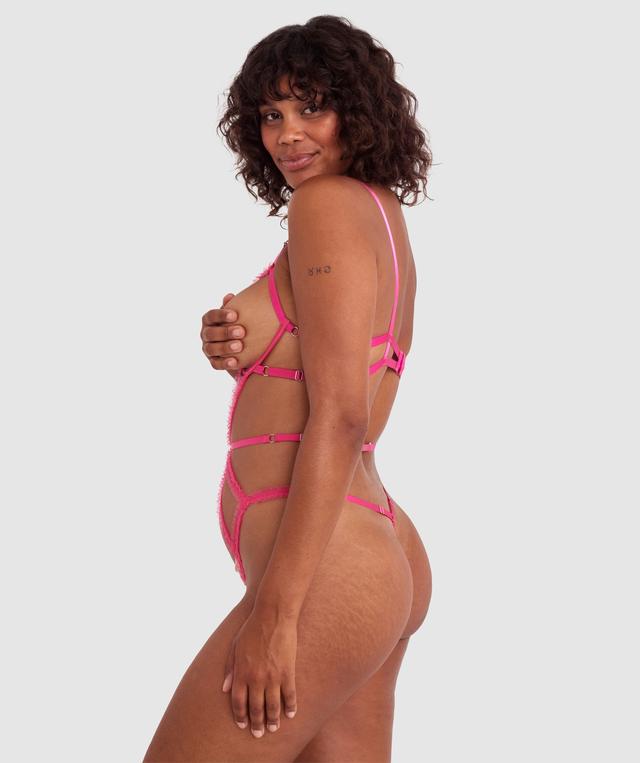 Night Games Prom Queen Bedroom Bodysuit - Pink