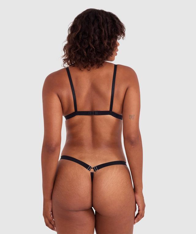 Night Games Rainbow Fever Bralette Set - Black