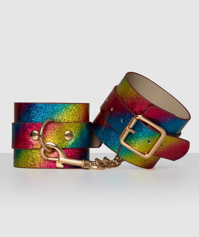 Night Games Rainbow Hand Cuffs - Multicolour