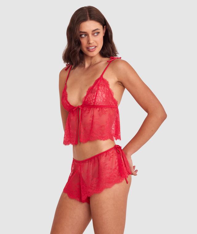 Night Games Redemption French Knicker - Red
