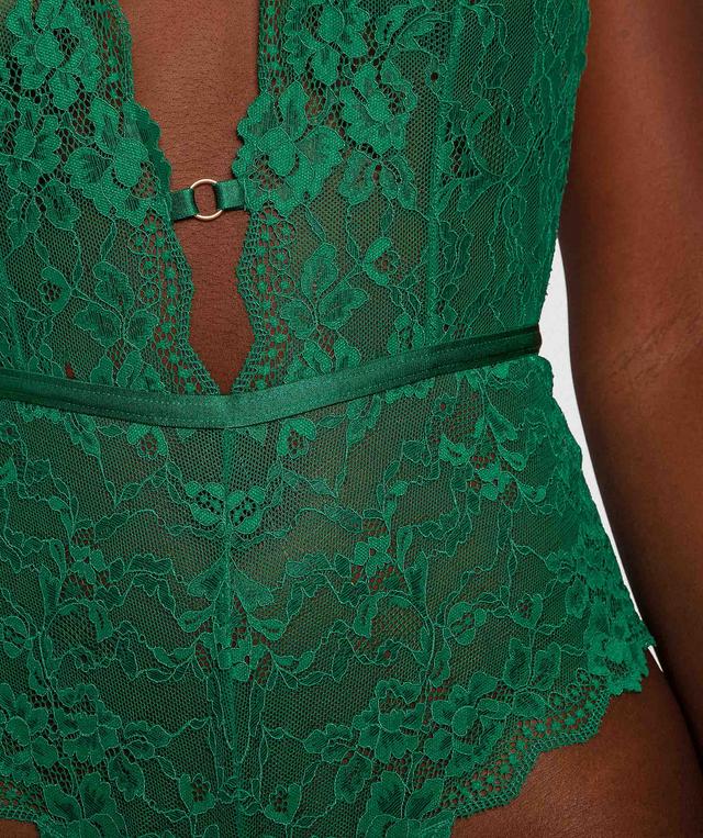 Night Games Royal Plunge Bodysuit - Green