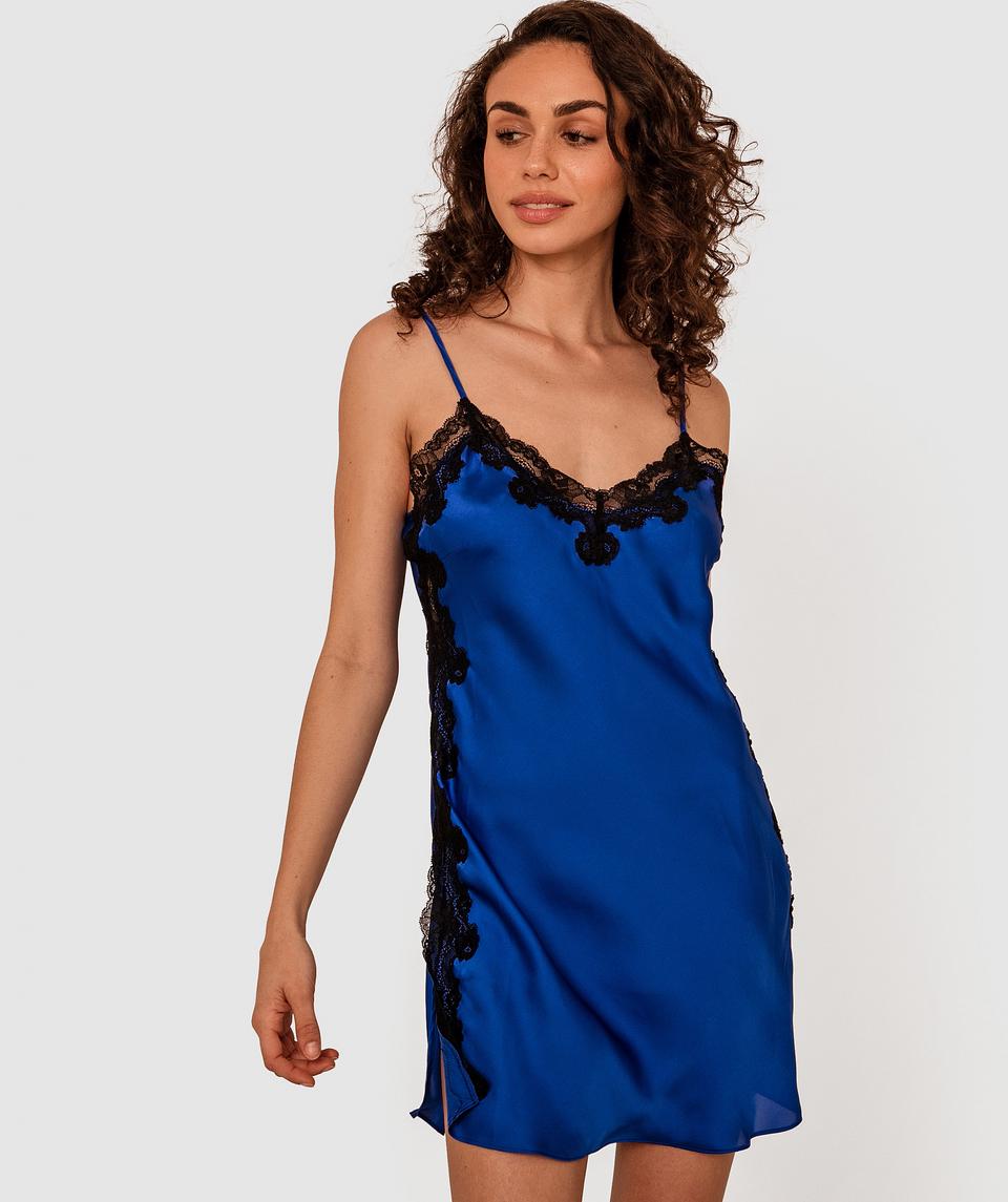 Night Games Samantha Slip - Cobalt Blue