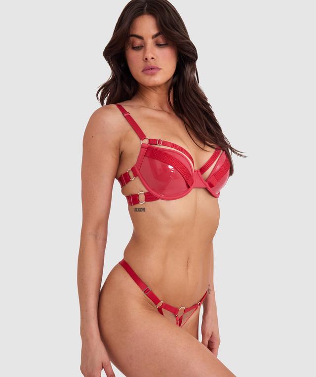 Night Games Sassy Push Up Bra - Red