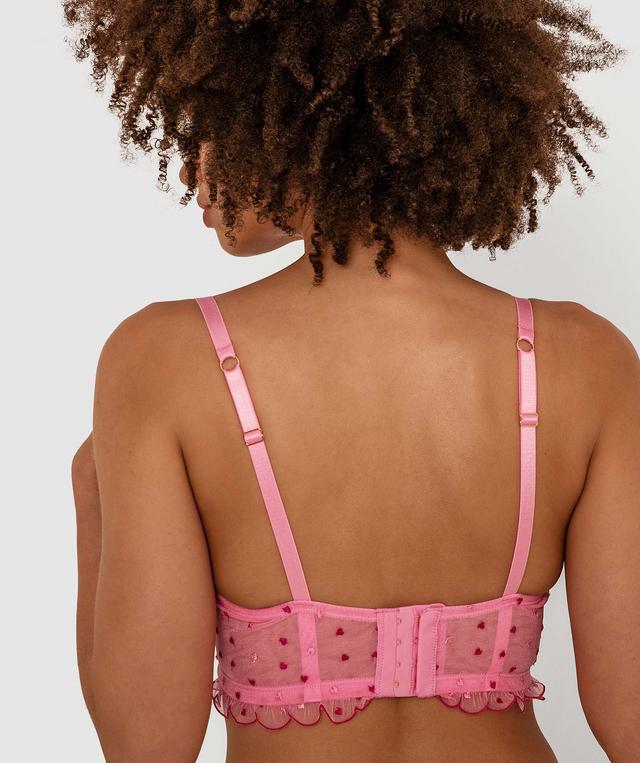 Night Games Secret Lover Push Up Half Cup Bra - Pink
