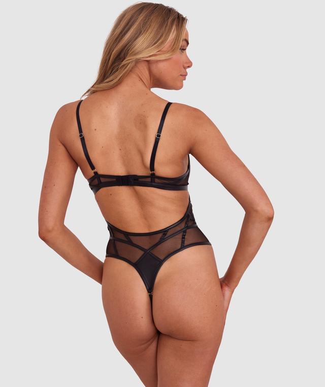 Night Games Simply Sexy Push Up Bodysuit - Black