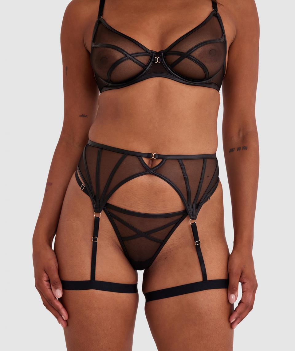 Night Games Simply Sexy Suspender - Black
