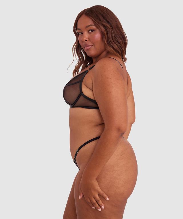 Night Games Simply Sexy Underwire & Mini V Set - Black