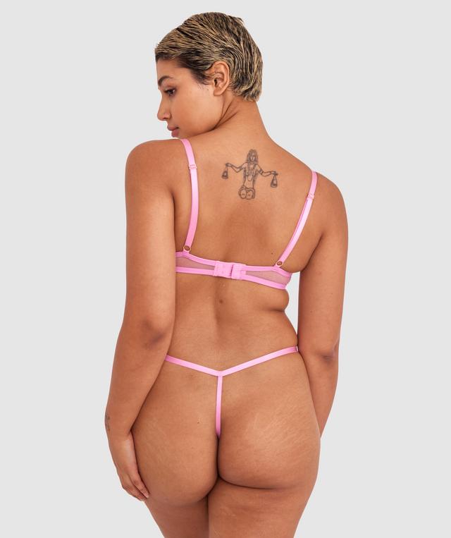 Night Games Simply Sexy Underwire & String Set - Pink