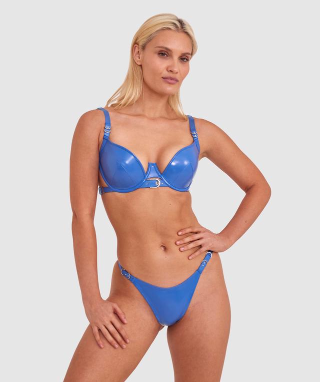 Night Games So Provocative High Leg String - Blue