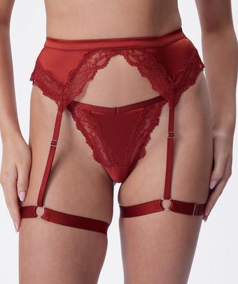 Night Games Sweetest Touch Suspender - Dark Brown (DARK BROWN)