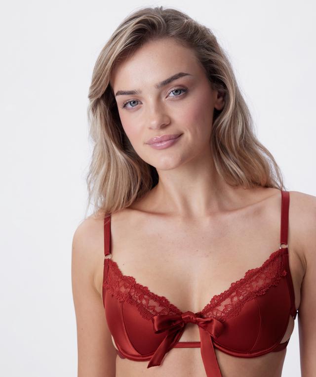 Night Games Sweetest Touch Unlined & String Set - Dark Brown