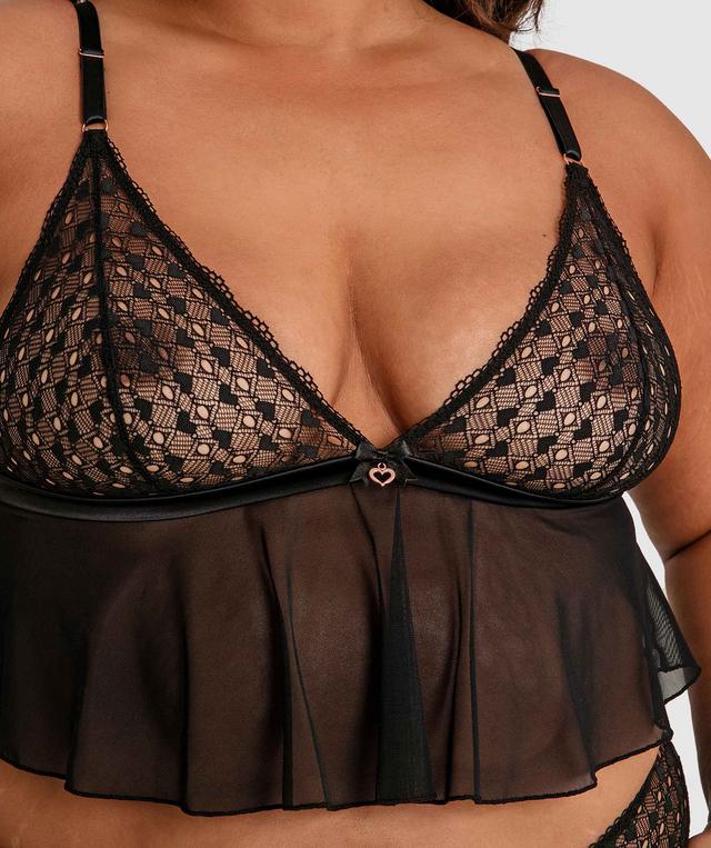 Night Games Sweetheart Cami - Black