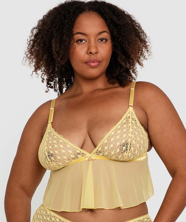 Night Games Sweetheart Cami - Light Yellow