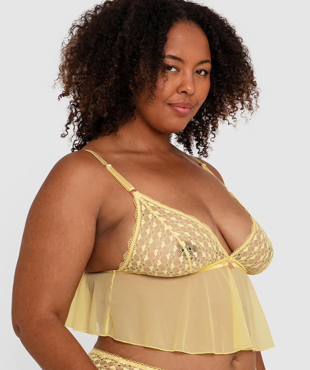 Night Games Sweetheart Cami - Light Yellow