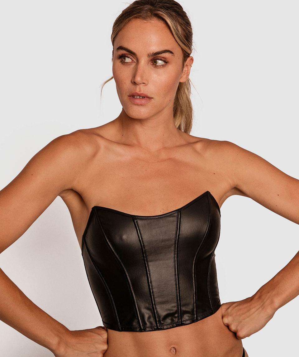Night Games Tease Me Corset - Black