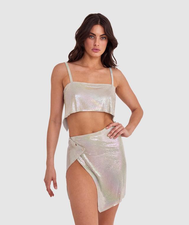 Night Games Ultra Shimmer Top - Silver