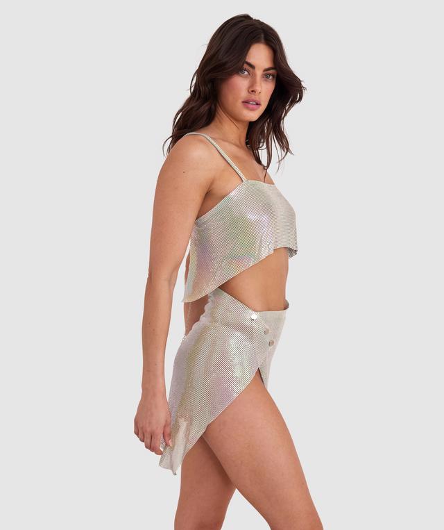 Night Games Ultra Shimmer Top - Silver