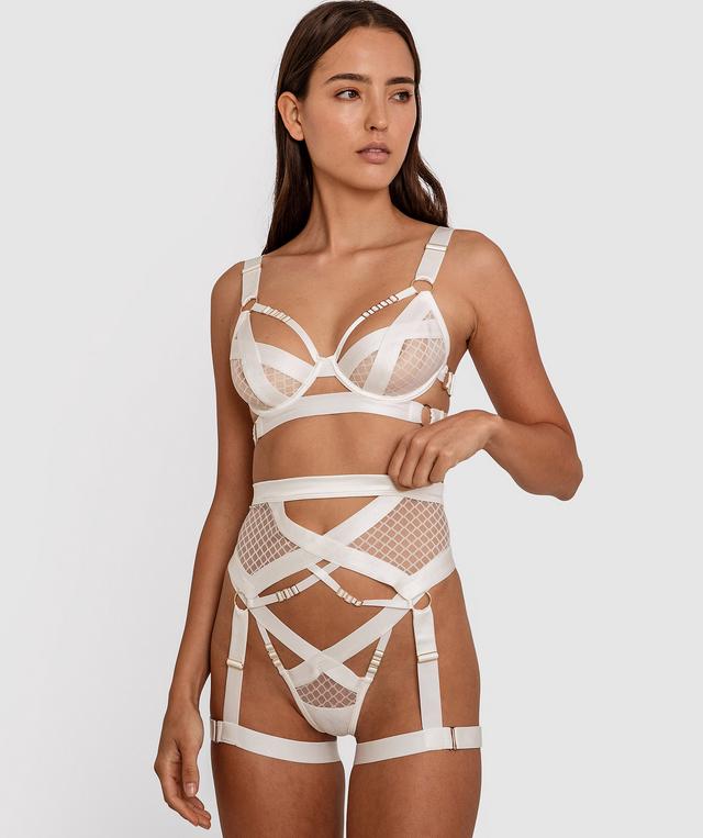 Night Games Utility Suspender - Ivory