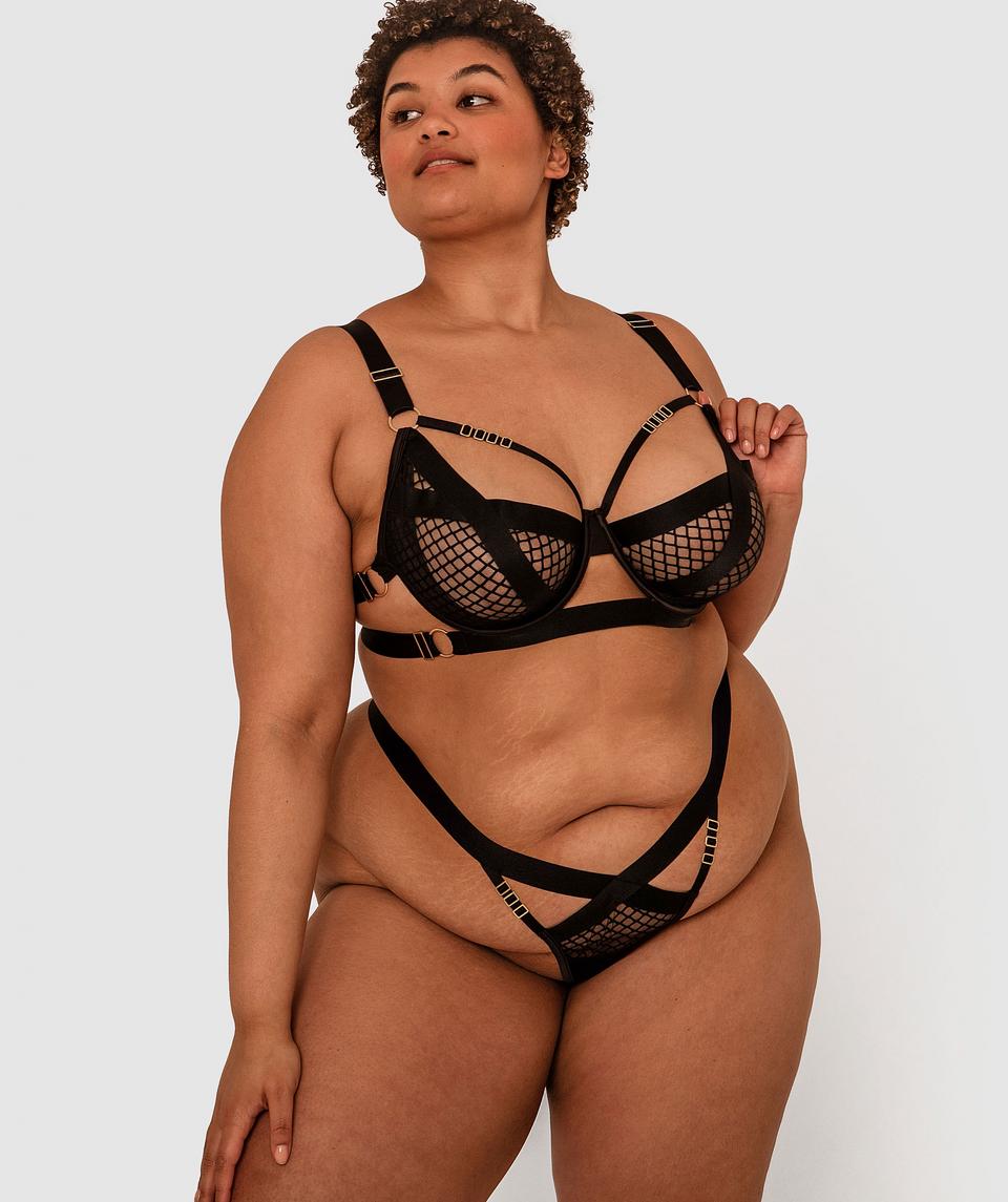 Night Games Utility Underwire Bra - Black