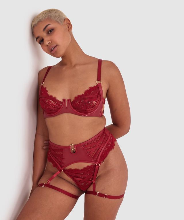 Night Games Voguish Suspender - Dark Red