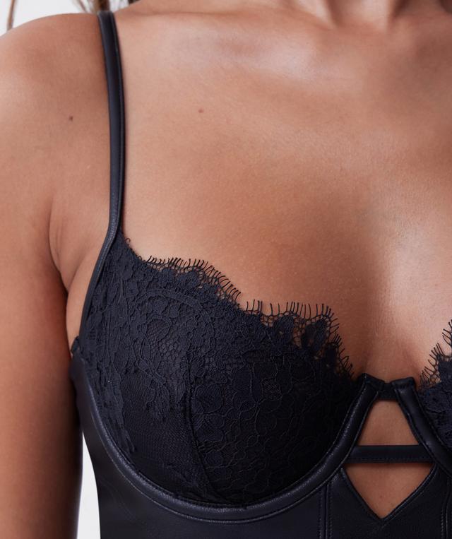 Night Games You'll Miss Me Unlined Bodysuit - Black