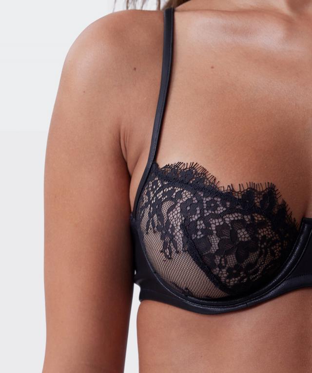 Night Games You'll Miss Me Unlined & String Set - Black