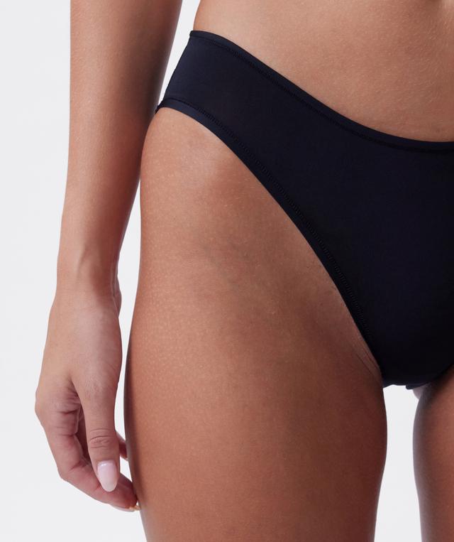 NKD High Leg Brazilian Knicker - Black