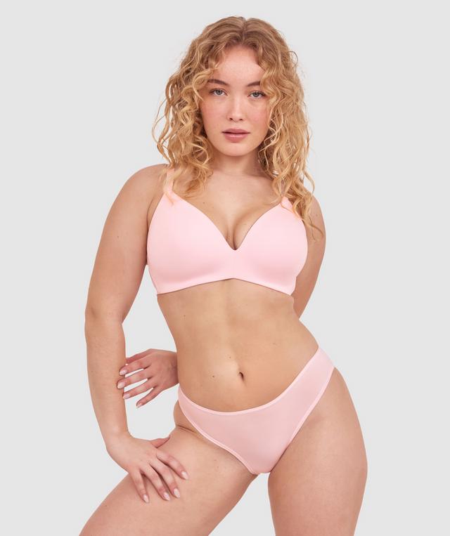 NKD High Leg Brazilian Knicker - Pink