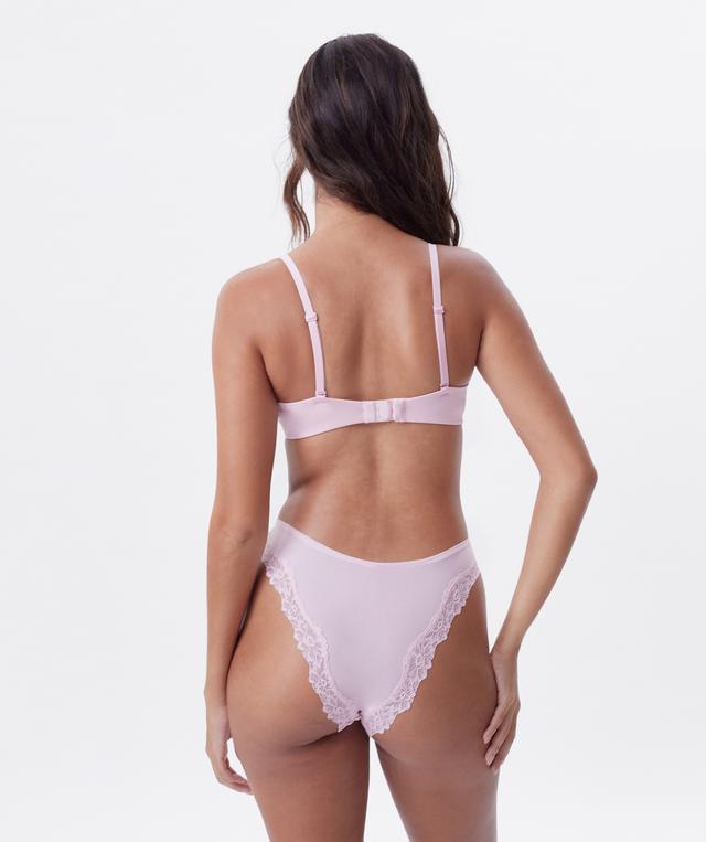 NKD Unlined Plunge Bra - Pink