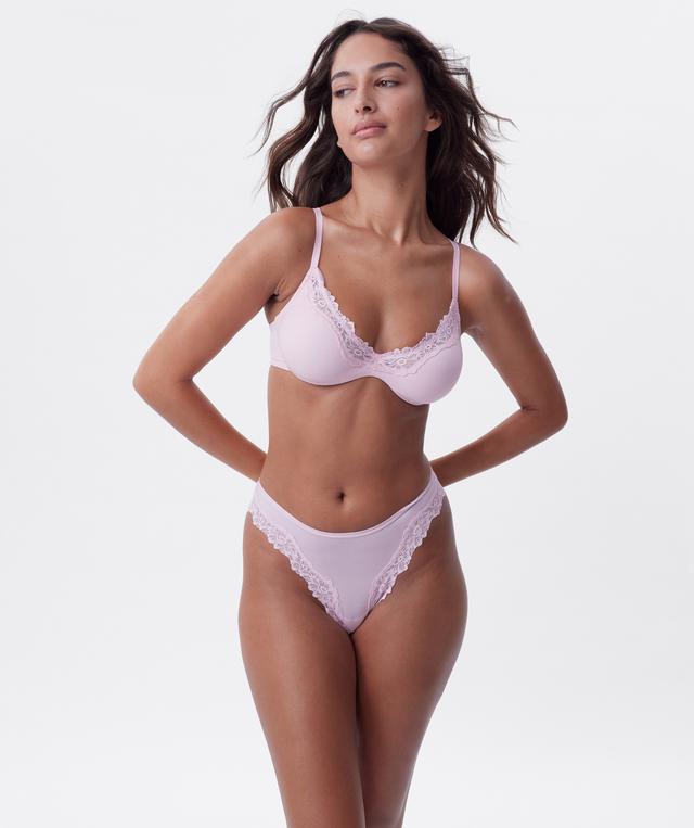 NKD Unlined Plunge Bra - Pink