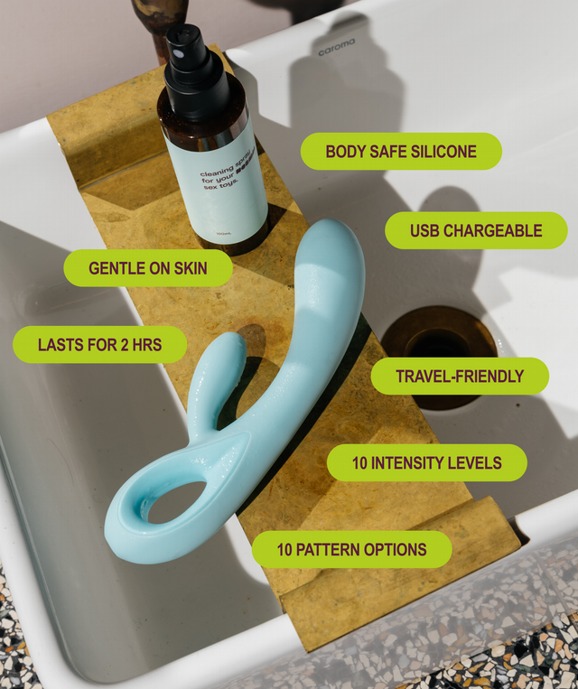 Normal Piper Rabbit Vibrator - Light Blue