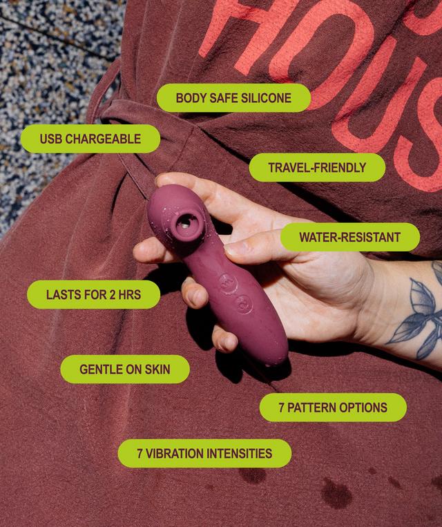 Normal Quinn Double-Ended Clit Toy - Berry