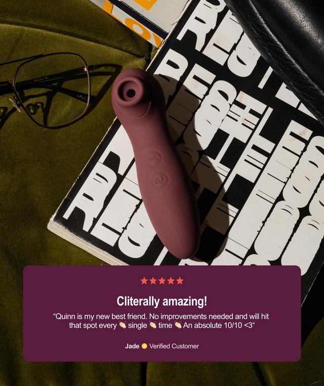 Normal Quinn Double-Ended Clit Toy - Berry