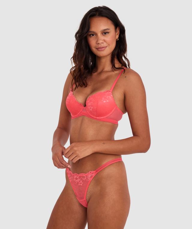 Olivia Push Up Bra - Dark Pink