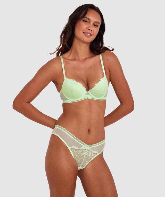 Olivia Push Up Bra - Mint Green