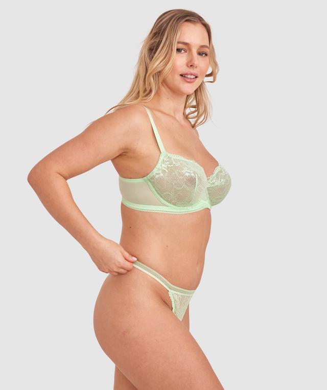 Olivia Underwire & String Set - Mint Green