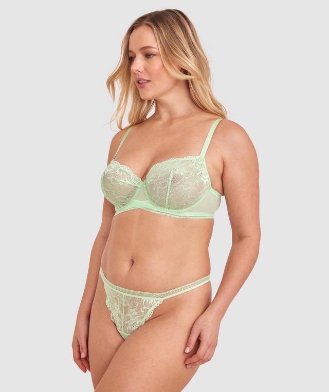 Olivia Underwire & String Set - Mint Green