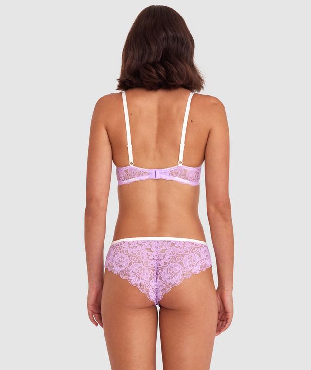 Paloma Brazilian Knicker - Lilac/Ivory