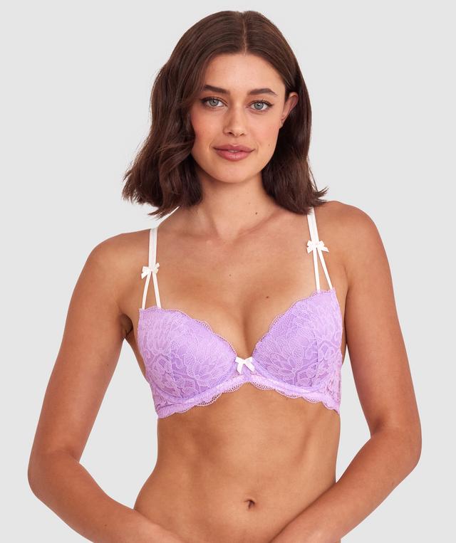 Paloma Push Up Bra - Lilac/Ivory