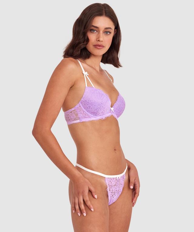 Paloma Push Up Bra - Lilac/Ivory