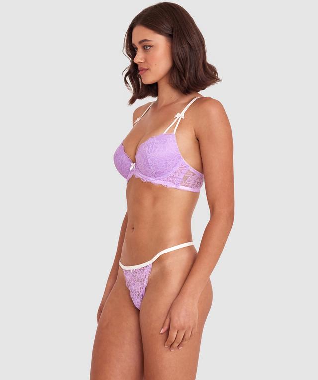Paloma Push Up Bra - Lilac/Ivory