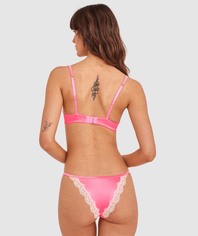 Paris Brazilian Knicker - Hot Pink/Cream