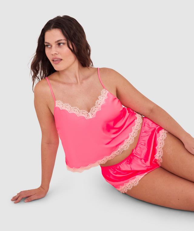 Paris Cami-Hot Pink / Cream