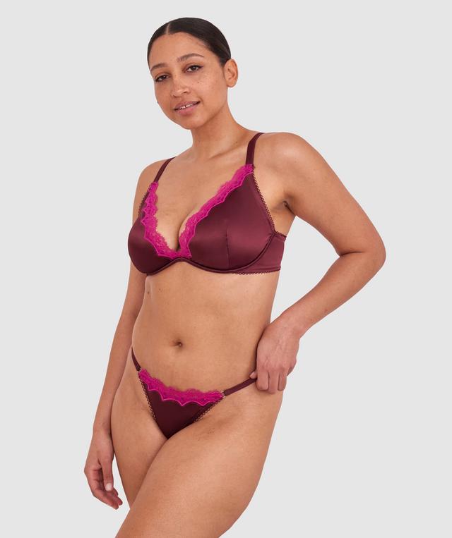 Paris G String - Dark Rust/Magenta