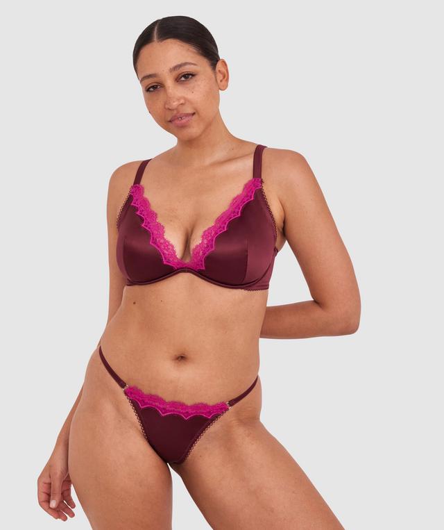 Paris G String - Dark Rust/Magenta